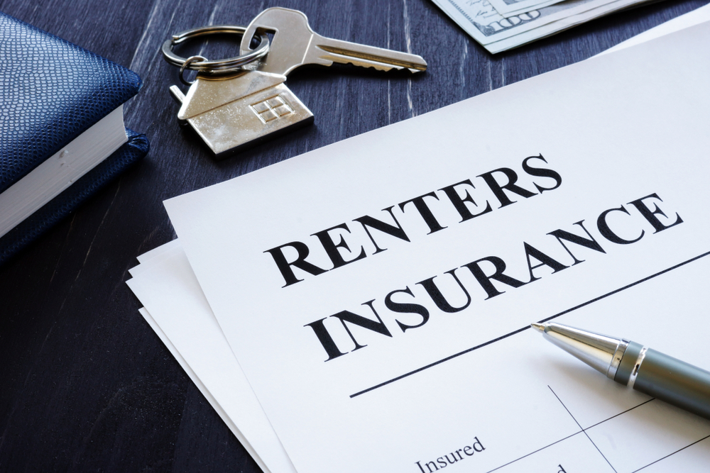 renters insurance policy with pen