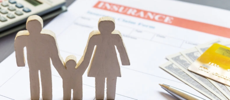 Life family insurance form with model and policy document