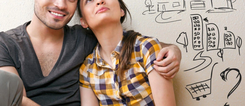 Young couple dreams about buying a home - home insurance in Georgia