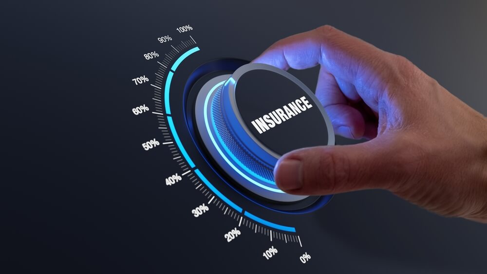 Turning up the dial on car insurance, concept of increased protection - cheap car insurance in Georgia.