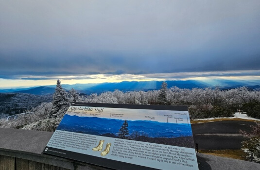 The best view in the winter is on top of Brasstown Bald, the highest mountain in the state,