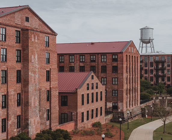 Historic Mills in Uptown Columbus - cheap car insurance in Georgia.