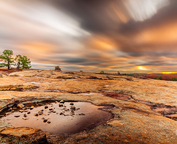 Unique landscape at Arabia Mountain - cheap car insurance in Georgia.