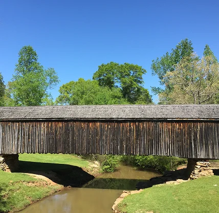 This old covered bridge was built in 1892 in Thomaston, Georgia