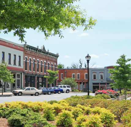 Loganville, Georgia. Restored downtown area. Population approximately 4600, in Northwest Georgia.
